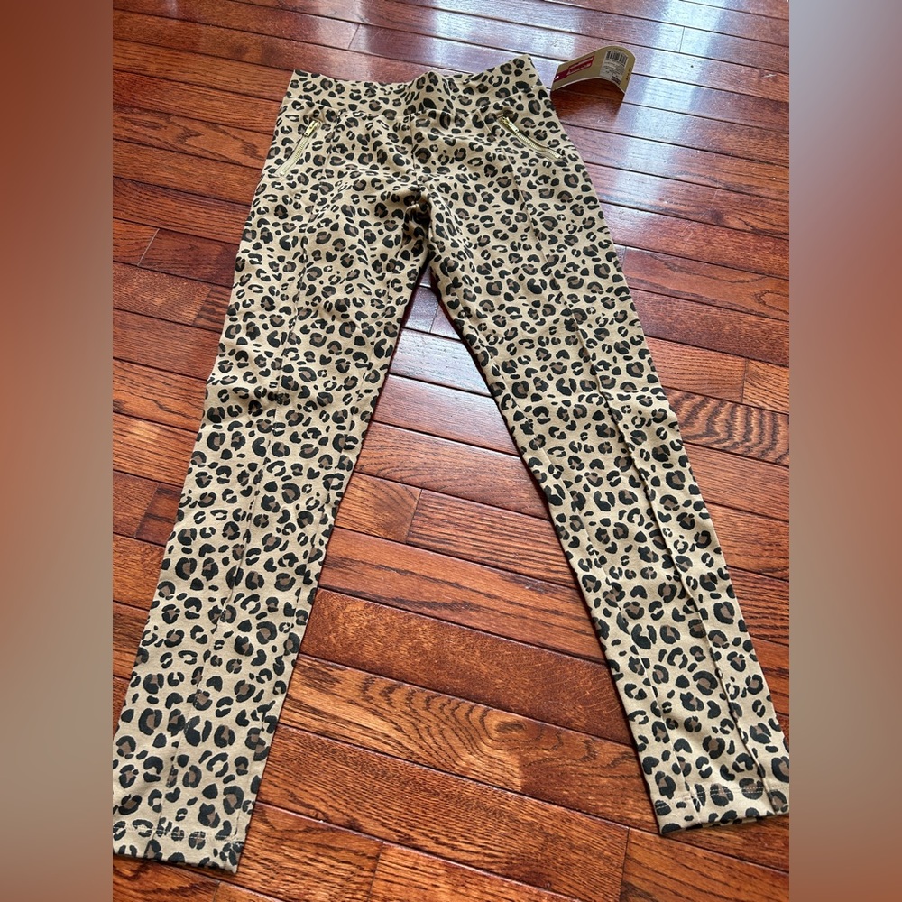 Girls Leopard Ponte Pant Stretch Pant Legging Size 14/16